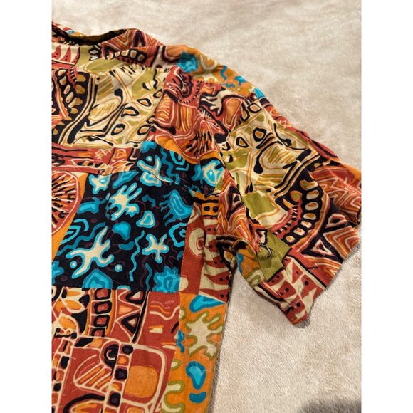 Vintage 80’s FRANK Button Down Short Sleeve Shirt Size Large - Picture 7 of 9